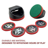 Air Hockey 4-in Strikers and Four 3-in Pucks - Black and Red