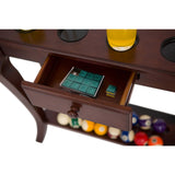 Deluxe 30-in Floor Billiard Cue Rack - Walnut Finish