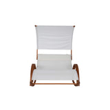 Bentwood Breeze Wood Frame Dual Rocking Lounger With Canopy