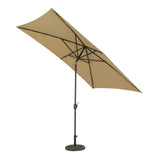 Nassau 6.5-ft x 10-ft Rectangular Market Umbrella with LED Lights - Breez-Tex Canopy