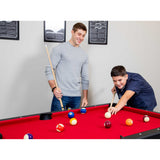 Spartan 6-ft Pool Table with Table Tennis Top - Black with Red Felt