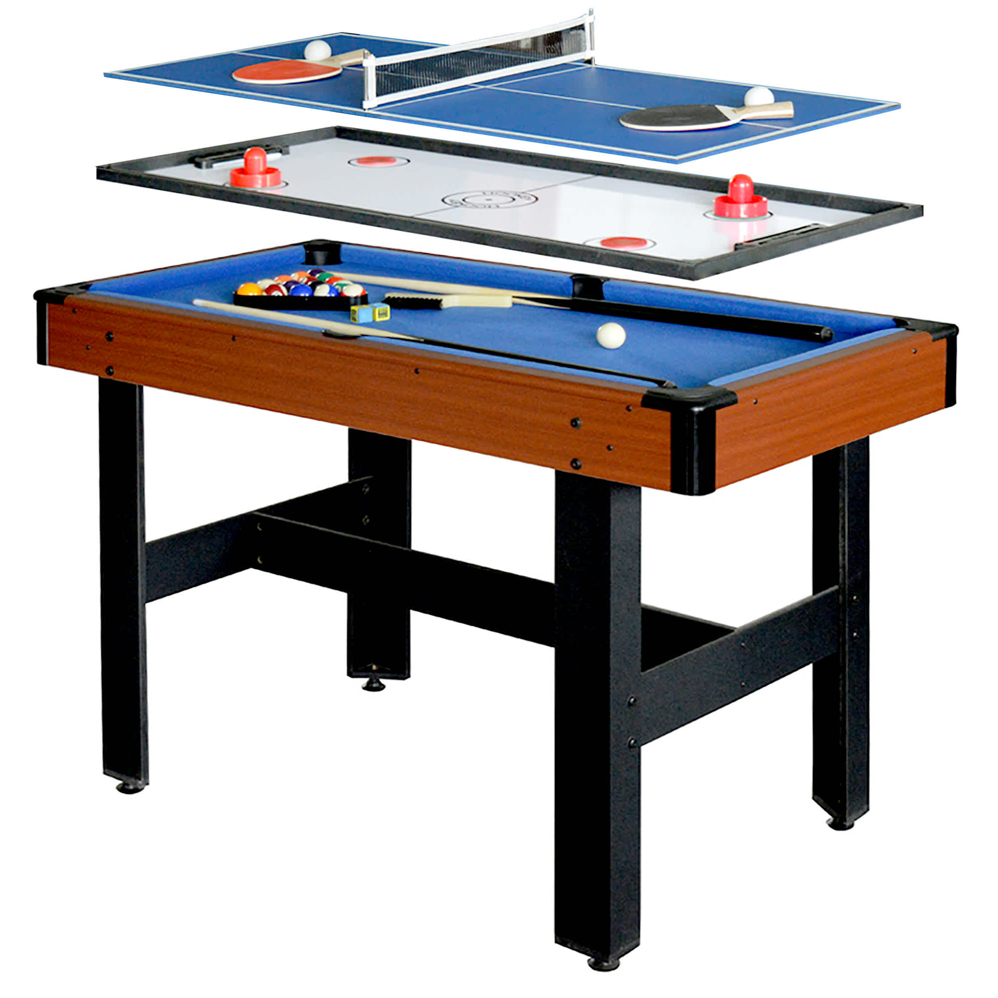 Triad 48-in Pool Table 3-in-1 Multi-Game – Blue Wave Products