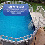 Deluxe 24-in In-Pool Step for Above Ground Pools - Taupe