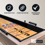 Excalibur 9-ft Shuffleboard Table - Driftwood Finish