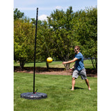 Tetherball Set with Fillable Base – Black/Yellow