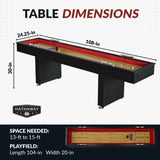 Avenger 9-ft Shuffleboard Table - Black Finish