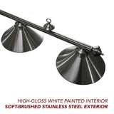 3 Shade Billiard Light - Soft Brushed Stainless Steel