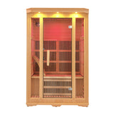 2-Person Hemlock Infrared Sauna with 6 Carbon Heaters