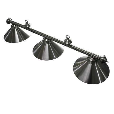 3 Shade Billiard Light - Soft Brushed Stainless Steel