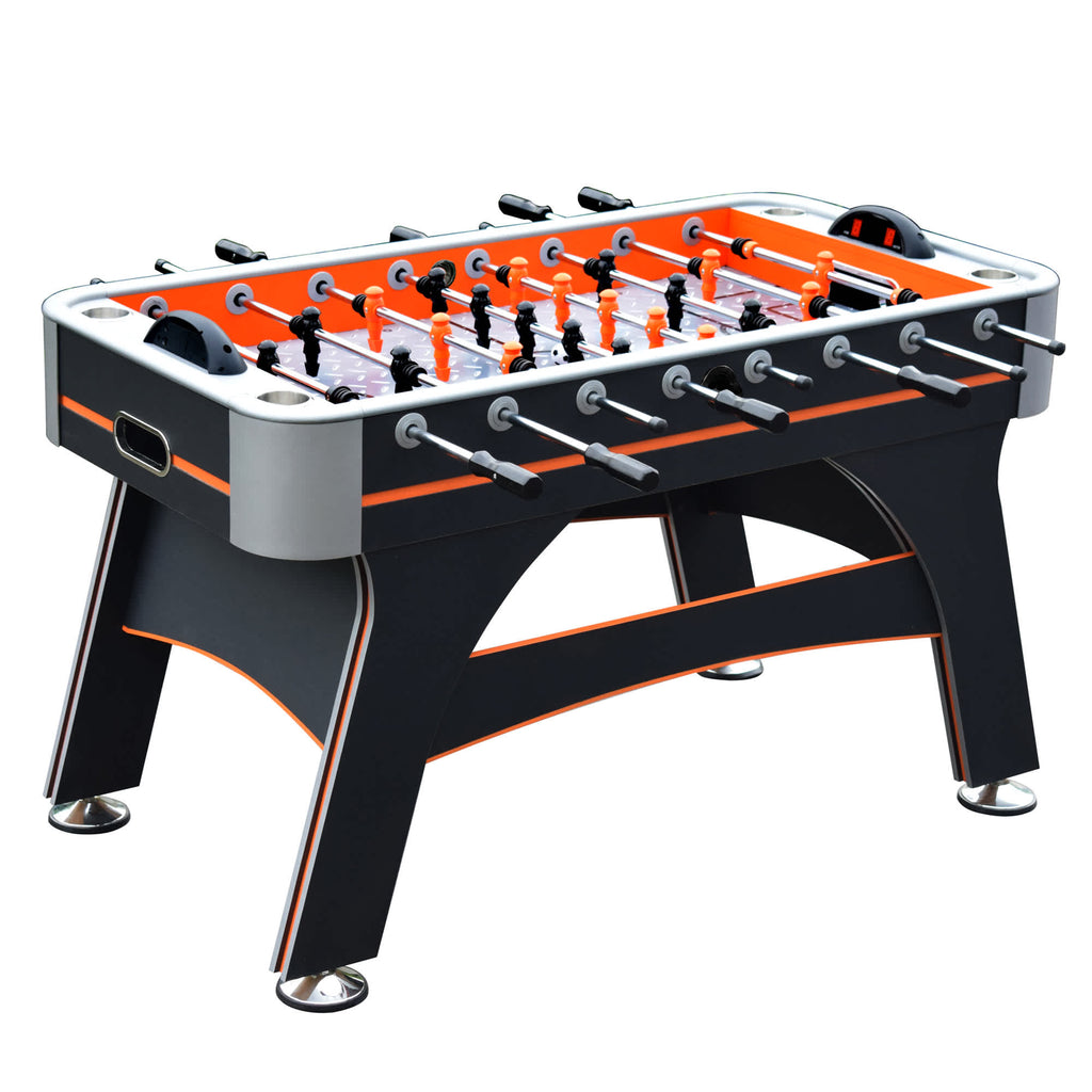Trailblazer 56-in Foosball Table - Black Silver and Orange
