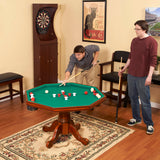Kingston 48-in Poker Table Combo Set (Table Only) - Walnut Finish