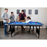 Fairmont 6-ft Portable Pool Table - Black with Blue Felt