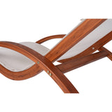 Bentwood Breeze Luxury Lounger With Wood Frame - Champagne