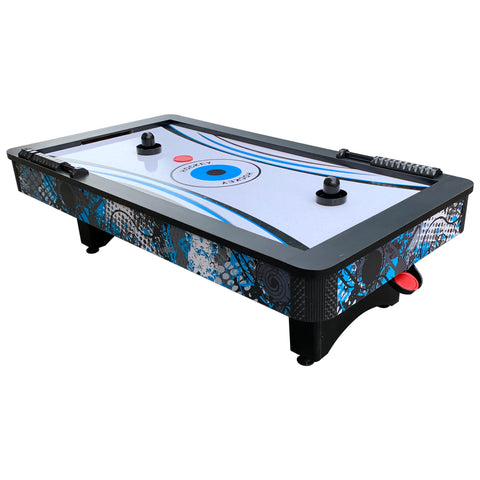 Crossfire 42-in Table Top Air Hockey Game with Over-The-Door Basketball Hoop