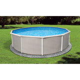 Belize Oval Steel Wall Above Ground Pool w/ 6-in Top Rail