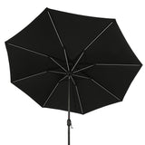 Calypso Fiesta 11-ft Octagonal Market Umbrella with Solar LED Lights - Breez-Tex