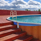 Snap-Lock Deck Ladder for Above-Ground Pools - Taupe