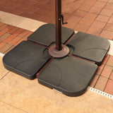 (4) 35-lb Resin Umbrella Base Weights in Black
