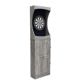 Westwood Bristle Dartboard and 84-in Free-Standing Cabinet - Rustic Gray