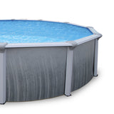 Martinique Round Steel Wall Above Ground Pool w/ 7-in Top Rail