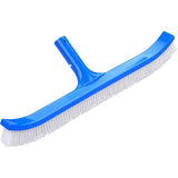 Curved 18" Pool Brush for Walls and Floors with Nylon Fiber Bristles