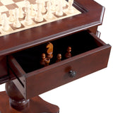 Fortress 28-in Chess 3-in-1 Pedestal Game Table Set with Chairs