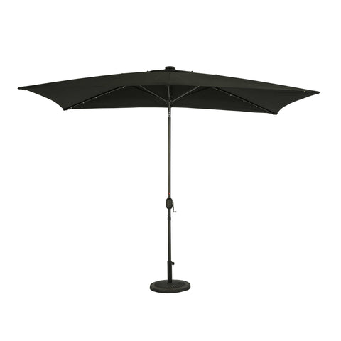Nassau 6.5-ft x 10-ft Rectangular Market Umbrella with LED Lights - Breez-Tex Canopy