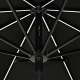 Mirage Fiesta 9-ft Octagonal Market Umbrella with Solar LED Tube Lights - Breez-Tex