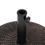 50-lb All-Weather Outdoor Resin Umbrella Base with Wheels - Bronze
