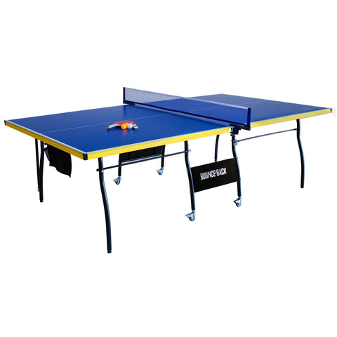 Table De Ping-pong De Couleur Bleue, Gros Plan Vide. Banque D